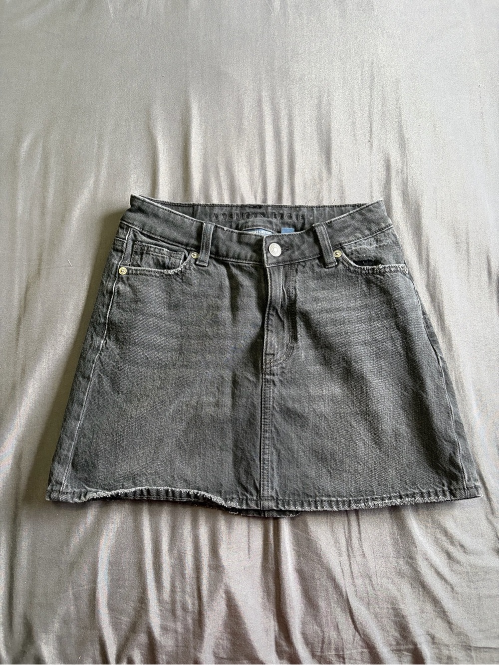 American Eagle Outfitters black denim mini skirt. Size 0/2.